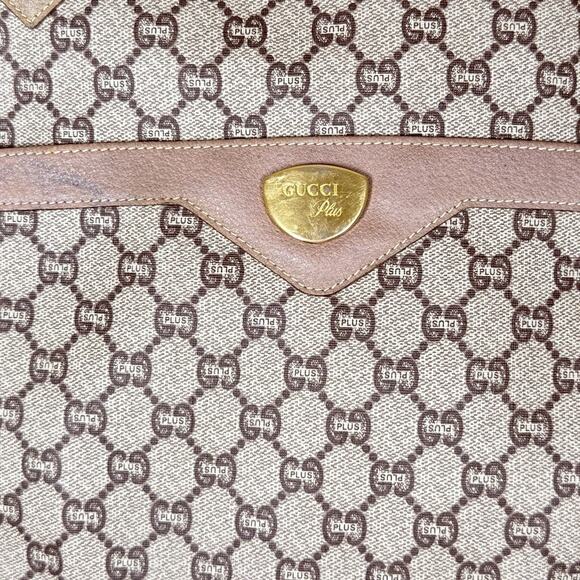 Vintage Rare GUCCI GG Plus Sherry Line Tote Bag - Picture 2 of 11